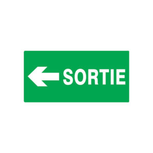 SORTIE FLECHE A GAUCHE LUMINESCENT 330x200mm