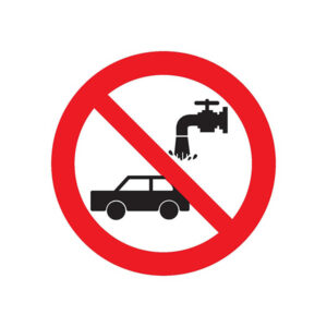 INTERDIT DE LAVER LES VOITURES D.420mm