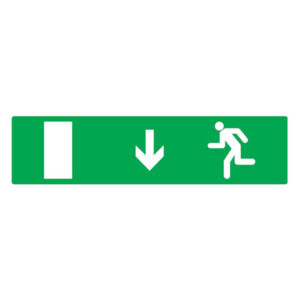 EVACUATION SORTIE BAS GAUCHE 330x200mm