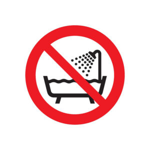 NE PAS UTILISER DANS UNE BAIGNOIRE / UNE DOUCHE D.420mm