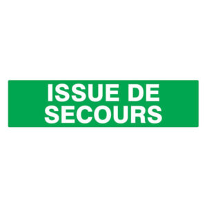 ISSUE DE SECOURS 200x52mm