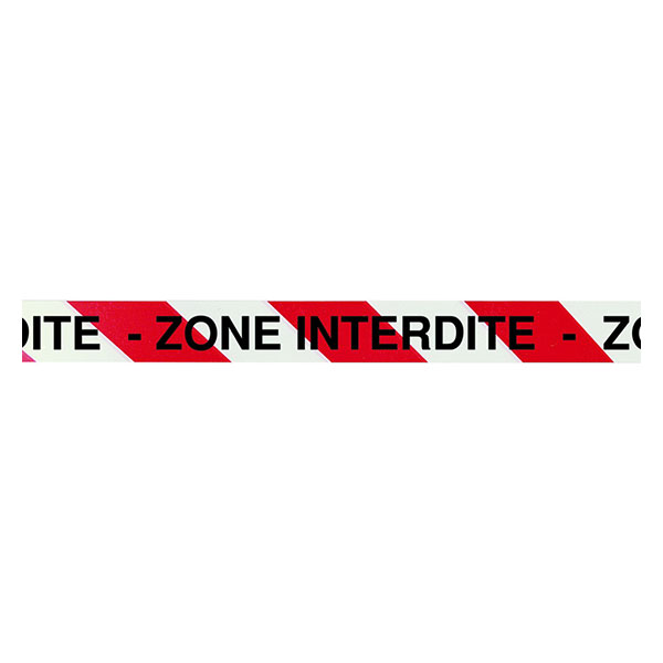 RUBAN "ZONE INTERDITE" 500MX75MM