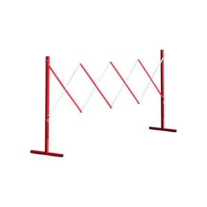 BARRIERE EXTENSIBLE DE CHANTIER ROUGE ET BLANCHE