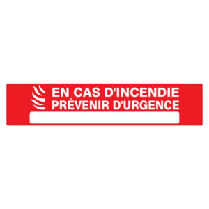 EN CAS D'ACCIDENT PREVENIR D'URGENCE 330x120mm