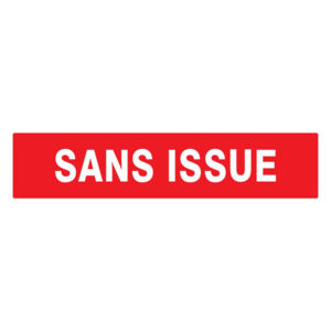 SANS ISSUE (INCENDIE) 330x120mm