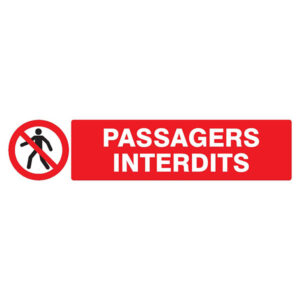 PASSAGERS INTERDITS 330x120mm