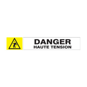 DANGER HAUTE TENSION D-SIGN 180x45mm