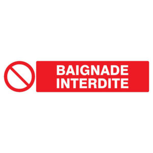 BAIGNADE INTERDITE 330x120mm