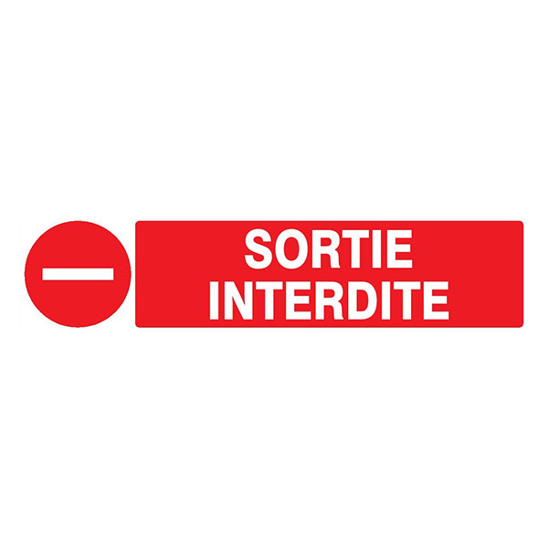 SORTIE INTERDITE 330x120mm