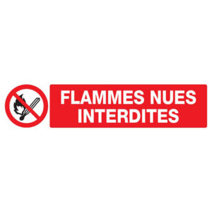 FLAMMES NUES INTERDITES 330x120mm