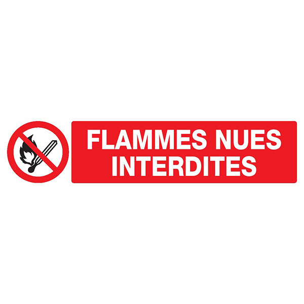 FLAMMES NUES INTERDITES 330x120mm