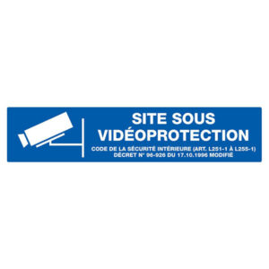 SITE SOUS VIDÉOPROTECTION 330x120mm