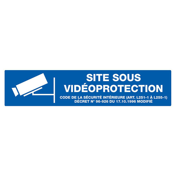 SITE SOUS VIDÉOPROTECTION 330x120mm