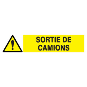 DANGER SORTIE DE CAMIONS 330x120mm