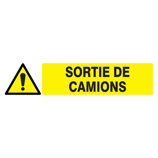 DANGER SORTIE DE CAMIONS 330x120mm
