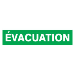 EVACUATION 330x75mm