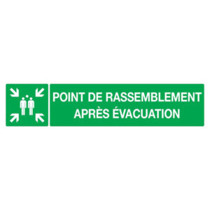 POINT DE RASSEMBLEMENT APRES EVACUATION 330x75mm