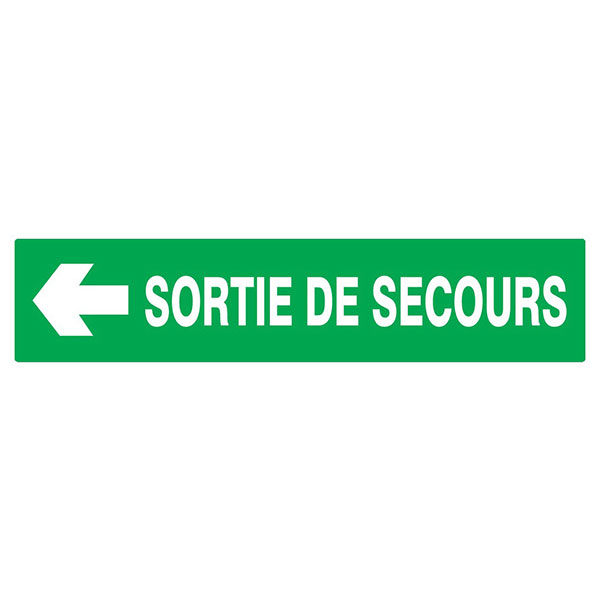 SORTIE DE SECOURS FLECHE A GAUCHE 330x120mm