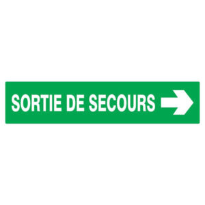 SORTIE DE SECOURS FLECHE A DROITE 330x120mm
