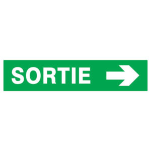 SORTIE FLECHE A DROITE 330x75mm