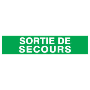 SORTIE DE SECOURS 330x120mm