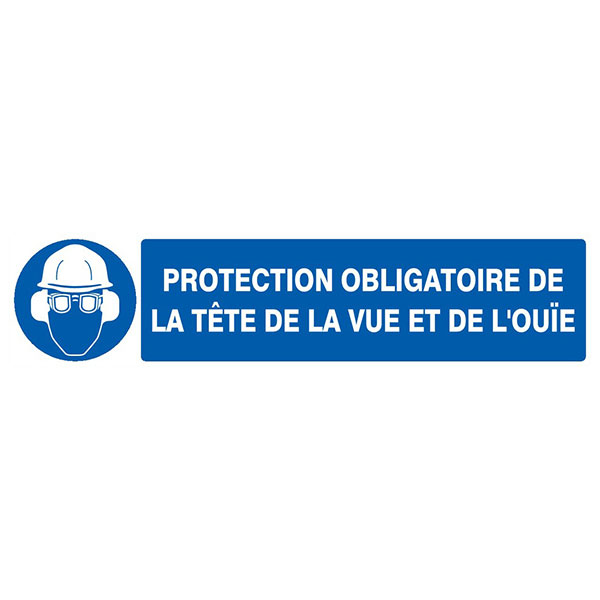 PROTECTION OBLIGATOIRE TETE/VUE/OUIE 330x75mm