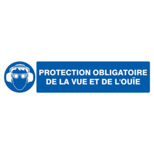 PROTECTION OBLIGATOIRE VUE/OUIE 330x75mm