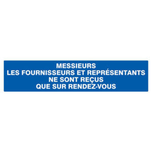 FOURNISSEURS & REPRESENTANTS RECUS SUR R.D.V 330x75mm