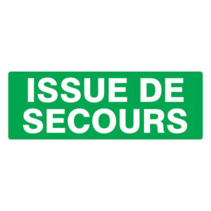 ISSUE DE SECOURS 330x120mm