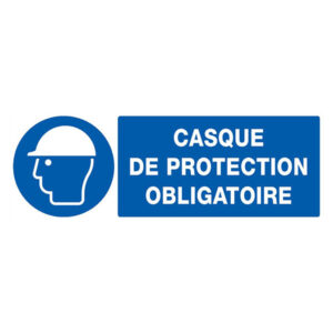 CASQUE DE PROTECTION OBLIGATOIRE 330x120mm