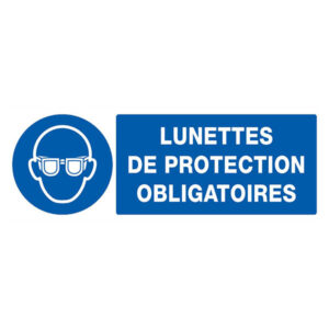 LUNETTES DE PROTECTION OBLIGATOIRES 330x120mm