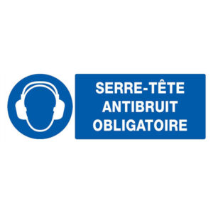 SERRE-TETE ANTIBRUIT OBLIGATOIRE 330X120mm
