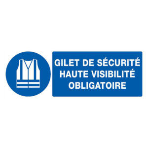 GILET DE SECURITE HAUTE VISIBILITE OBLIGAT. 330X120mm
