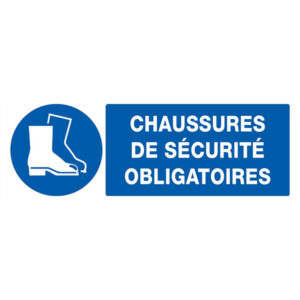 CHAUSSURES DE SECURITE OBLIGATOIRES 330x120mm