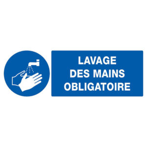 LAVAGE DES MAINS OBLIGATOIRE 330x120mm