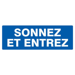 SONNEZ ET ENTREZ 330x120mm