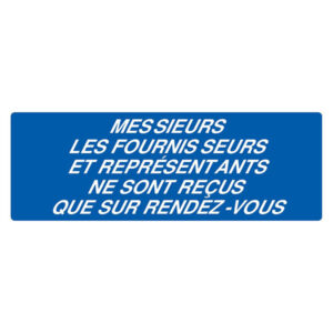 FOURNISSEURS & REPRESENTANTS RECUS SUR R.D.V 330x120mm