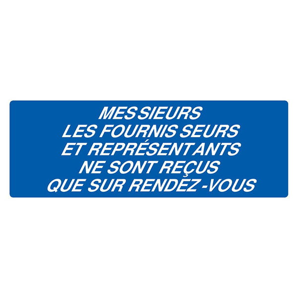 FOURNISSEURS & REPRESENTANTS RECUS SUR R.D.V 330x120mm