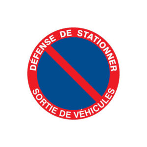 DEFENSE DE STATIONNER SORTIE DE VEHICULES D.180mm