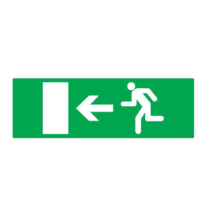 EVACUATION SORTIE BAS GAUCHE 330x75mm