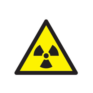 DANGER MAT. RADIOACTIVES//RAD° IONISANTES 300X300X300mm