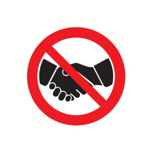 INTERDIT DE SE SERRER LA MAIN D.180mm