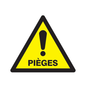 DANGER PIEGES 100x100x100mm