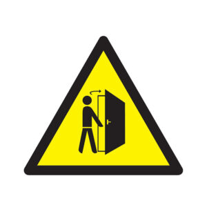 DANGER ATTENTION A L'OUVERTURE DE PORTE 300x300x300mm