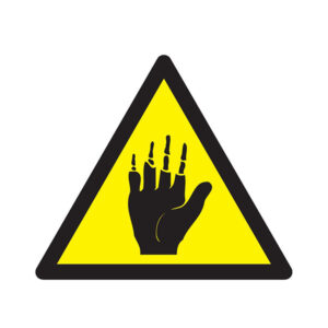 DANGER PRODUIT CORROSIF POUR LES MAINS 100x100x100mm