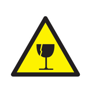 DANGER FRAGILE 300x300x300mm