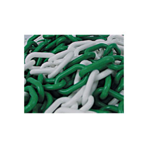 CHAINE PLASTIQUE VERTE/BLANCHE Nø6 (ML)