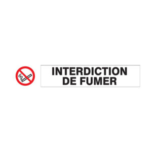 DEFENSE DE FUMER D-SIGN 180x45mm