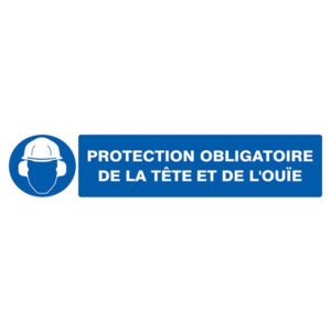 PROTECTION OBLIGATOIRE TETE ET OUIE 330x75mm