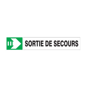 SORTIE DE SECOURS FLECHE A DROITE D-SIGN 180X45mm